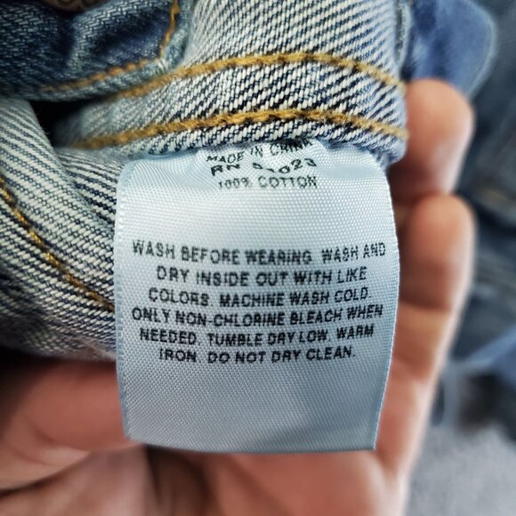 Gap Jacket Women XL Blue Classic Fit Button Front Denim Cropped - Picture 3 of 8